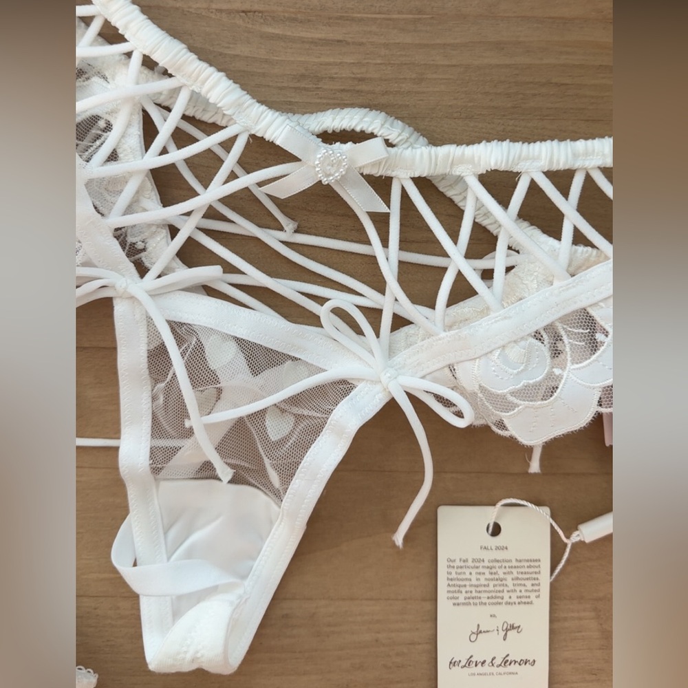 SOLD** For Love And Lemons White Lace Lingerie Set - Picture 7 of 10